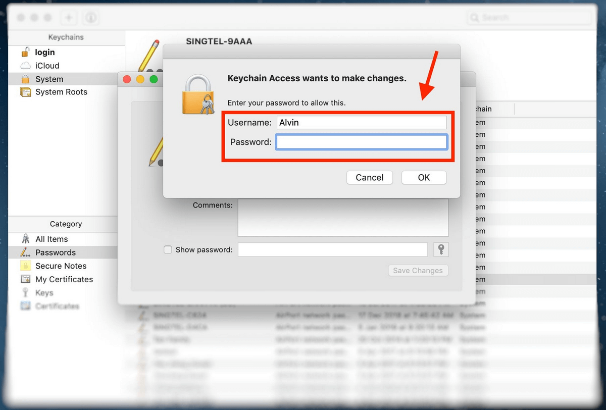 get access password recovery access for mac